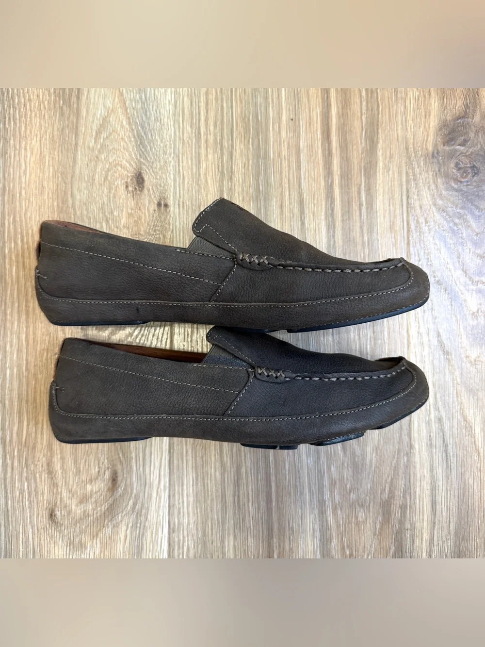 OluKai Akepa Moc Leather Loafers Dark Brown Men’s 10.5